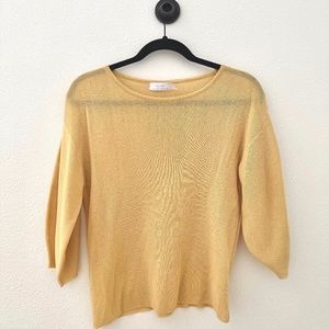 OAK + FORT Yellow Ballooned Sleeve Sweater